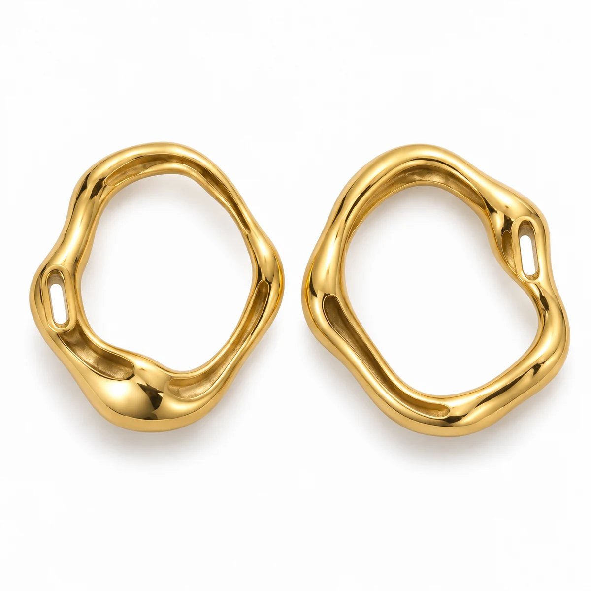 Organic Molten Asymmetric Ring Pair thumbnail 3