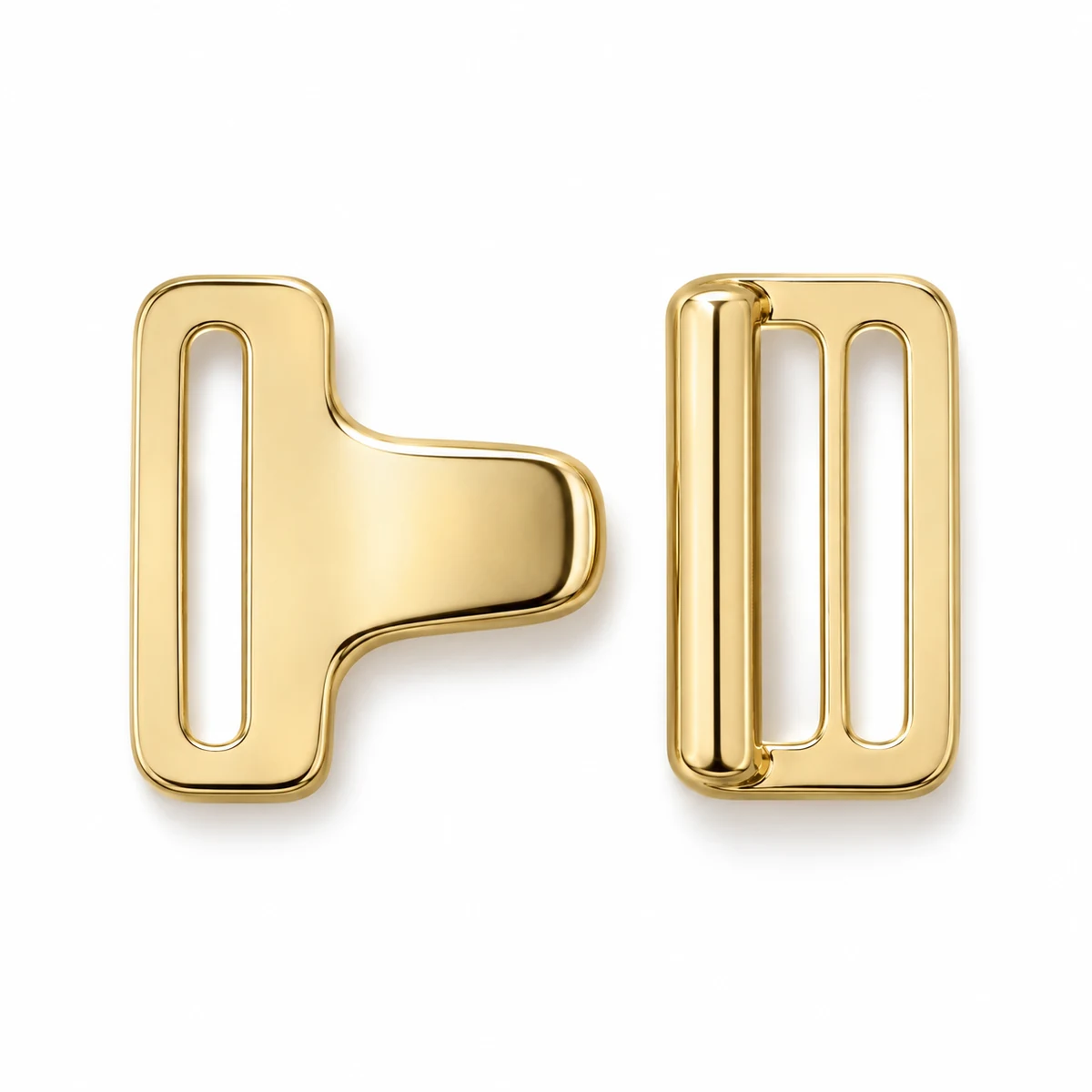 Metal Back Closure (Hook-and-bar) 12/15/20mm - front view
