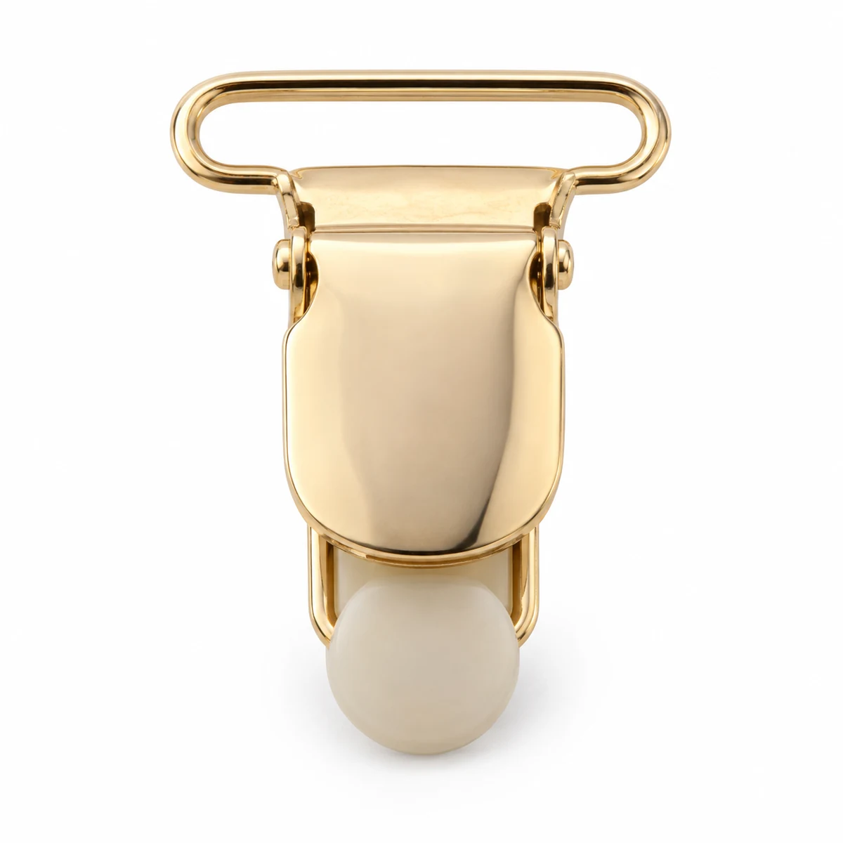 Garter Clip with Metal Face - front view