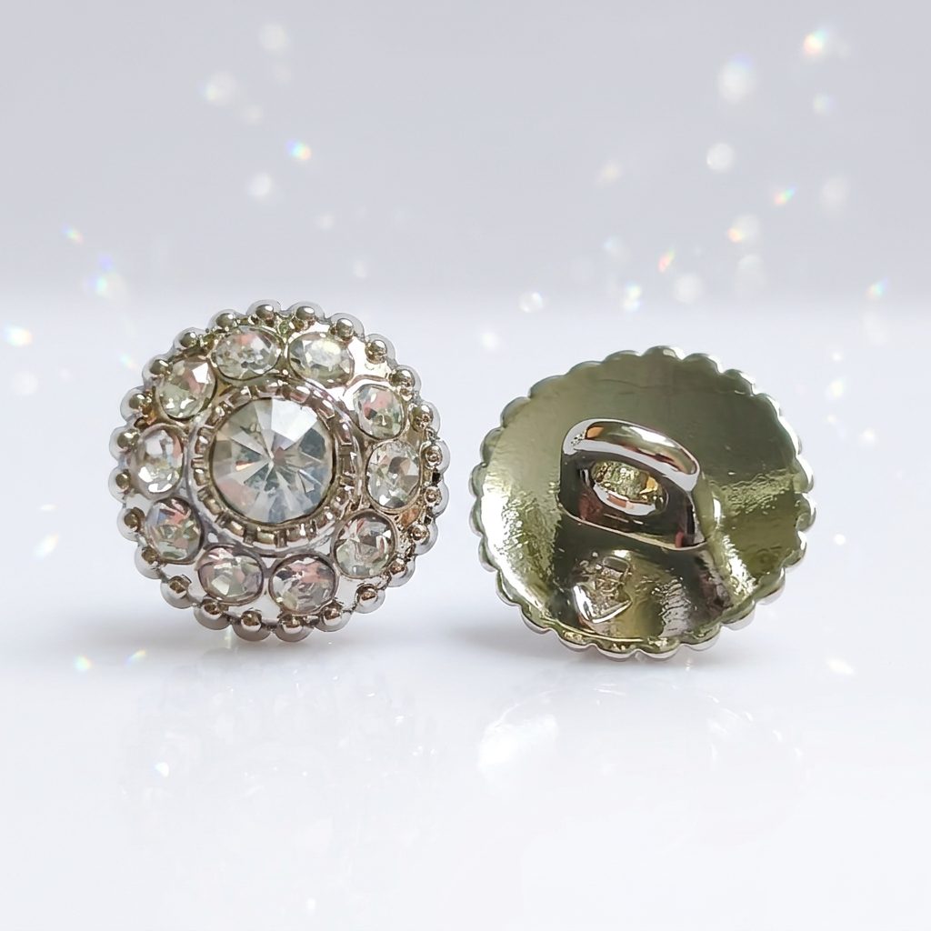 Round Rhinestone Zinc Alloy Shank Button hardware product image