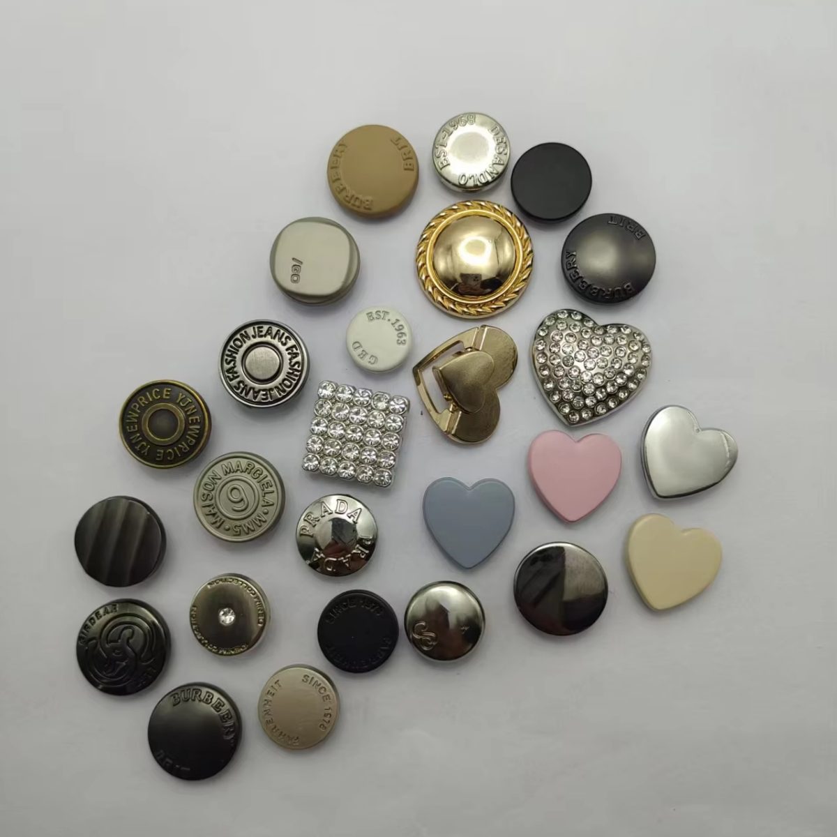 Round Zinc Alloy Button (Ref. 30729) main product gallery image