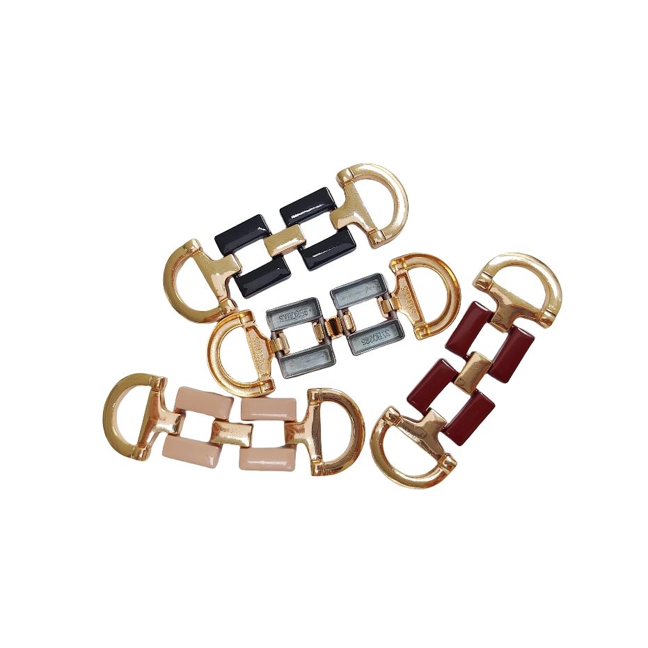 Women's Gold Zinc Alloy Shoe Buckle main product gallery image