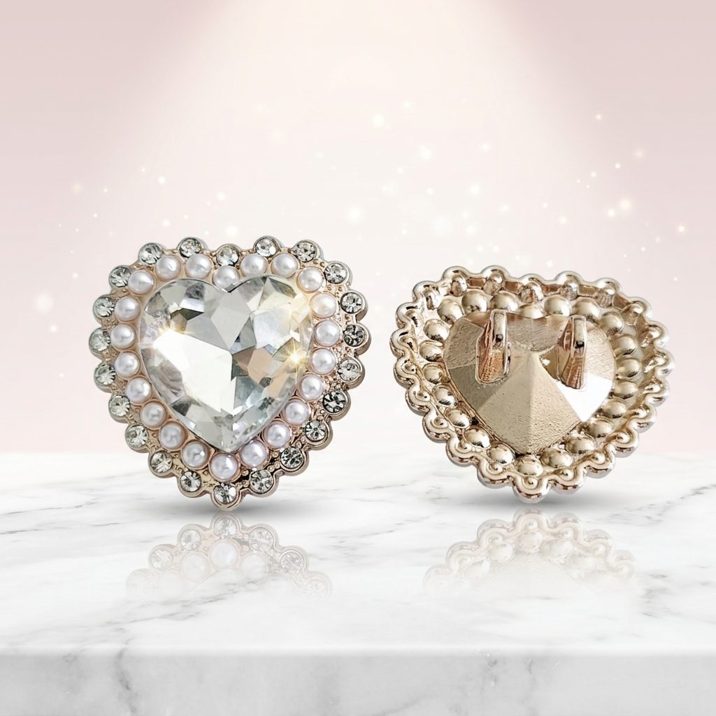 Silver Zinc Alloy Shank Button hardware product image