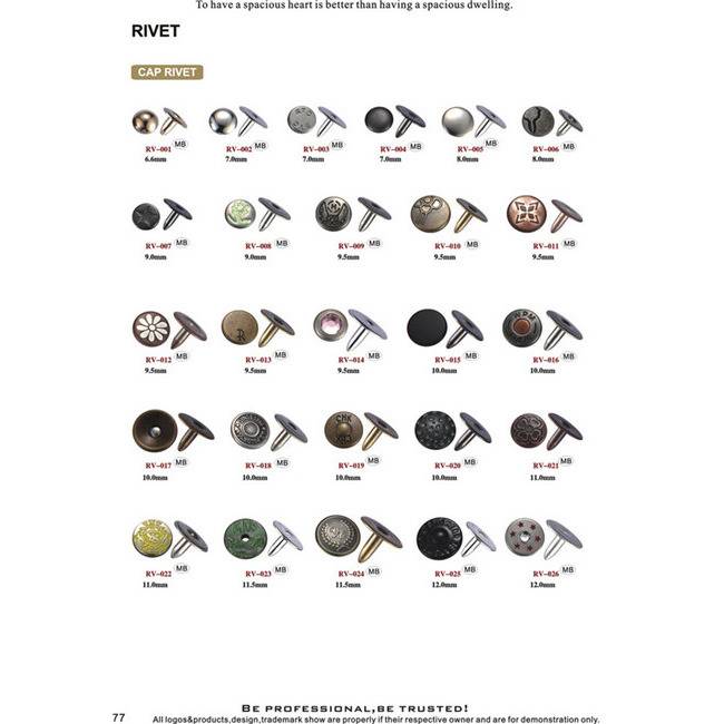 Solid Brass Round Head Rivet hardware product image