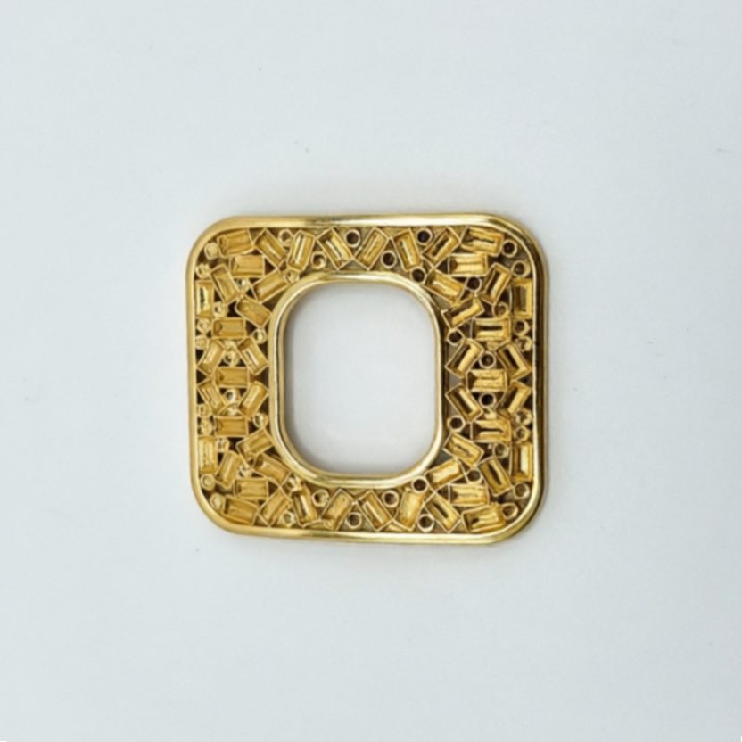 Square Gold Shoe Buckle main product gallery image