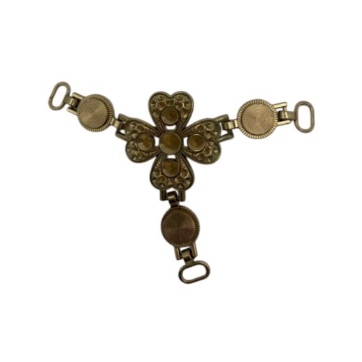T-type 3-way Metal Connector (floral Design) hardware product image
