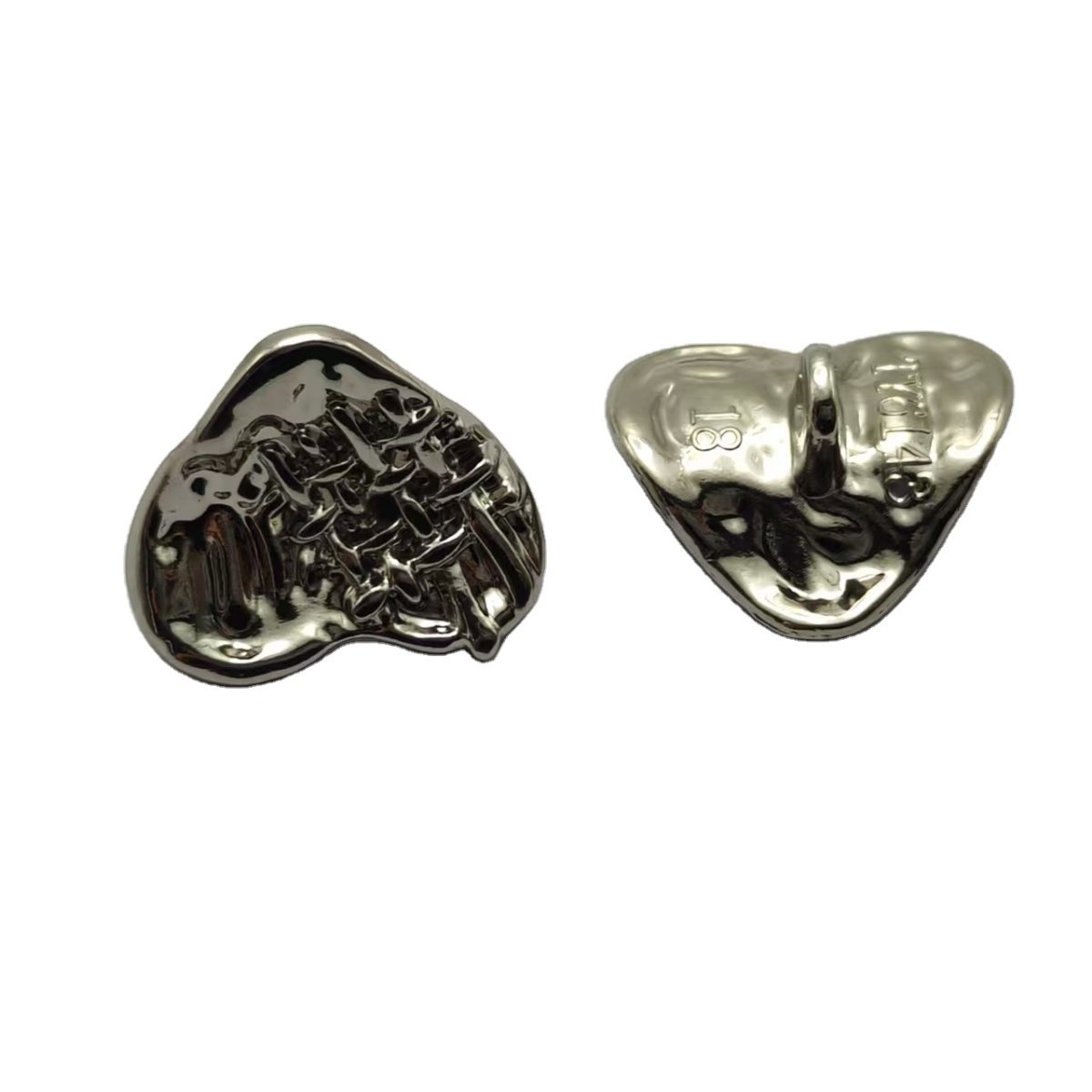 Heart Zinc Alloy Button main product gallery image