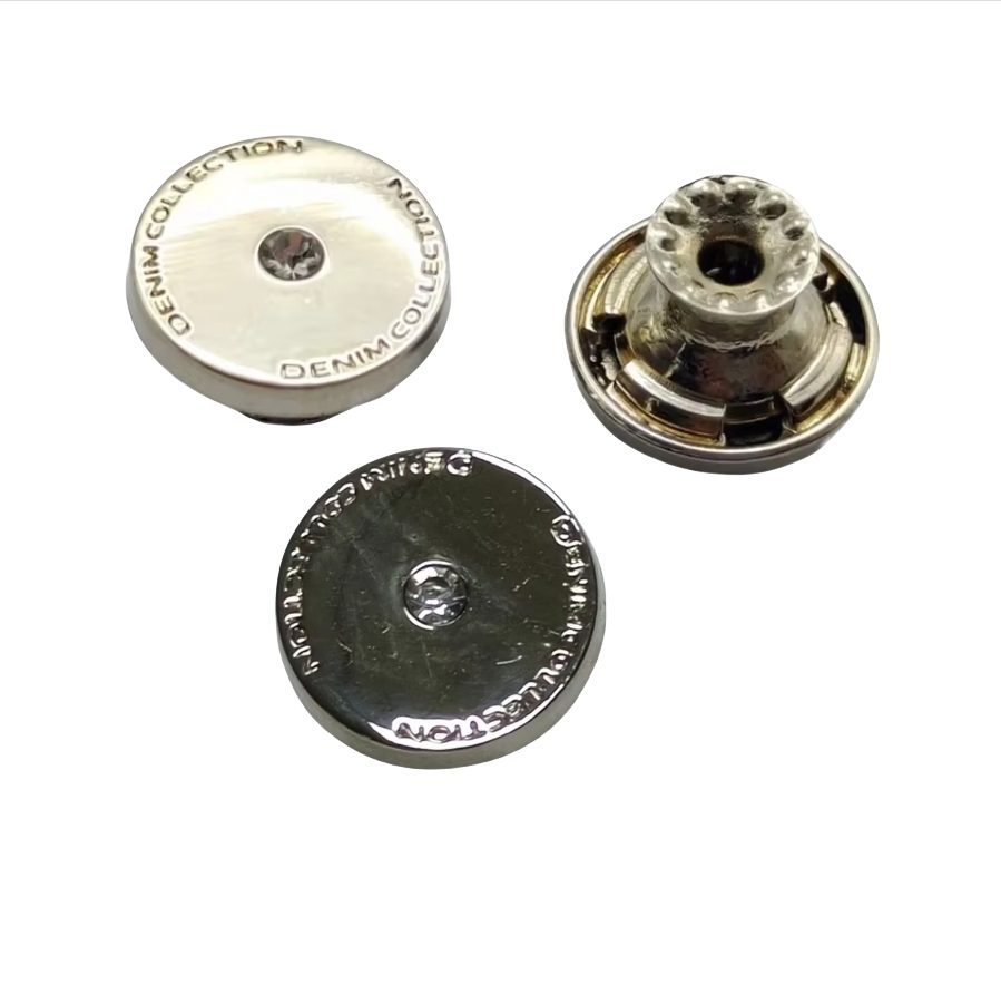 Flower Zinc Alloy Button main product gallery image