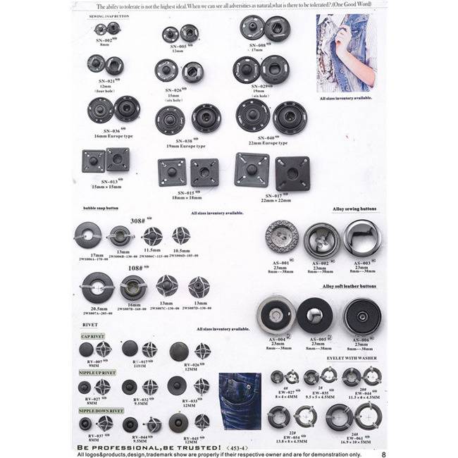 Zinc Alloy Custom Button hardware product image
