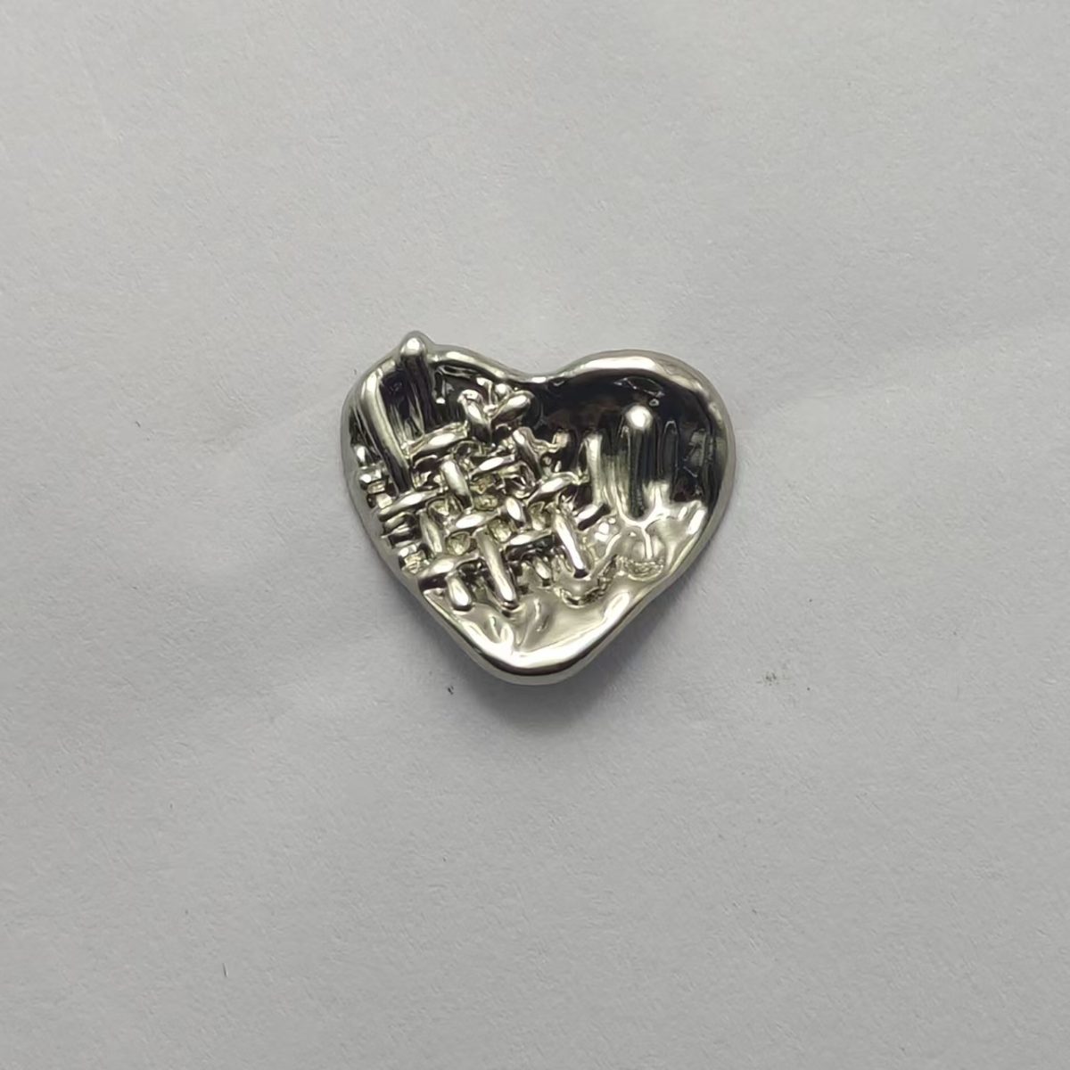 Heart Zinc Alloy Shank Button main product gallery image